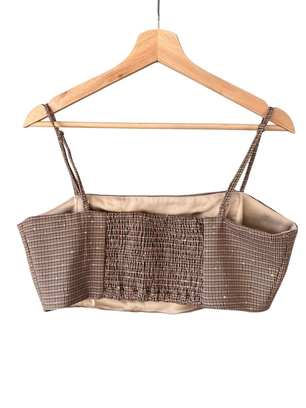 House of Harlow 1960 Taupe Wide-Leg Trouser Crop Top Pant Set - Picture 6 of 9